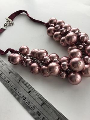 Beautiful purple statement beaded necklace