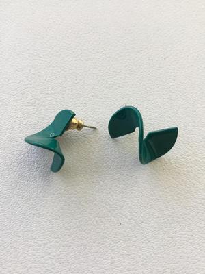Beautiful green spiral earrings