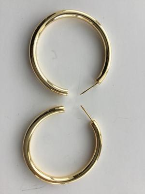 Gold tone fashion hoops