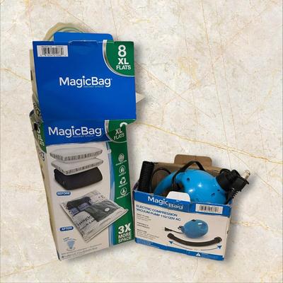 Magic Bag Electric Compression Pump and XL Bags for Storage