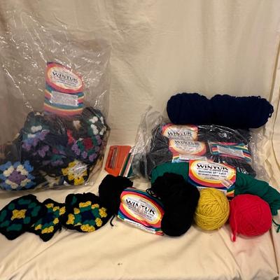 Bag of Already Hand Stitched Quilt Squares & Yard