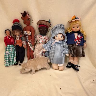Lot of Cultural Mixed Dolls, Some Handmade