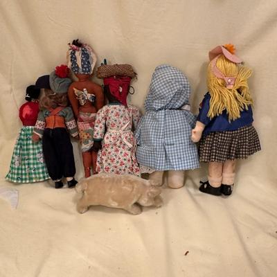 Lot of Cultural Mixed Dolls, Some Handmade