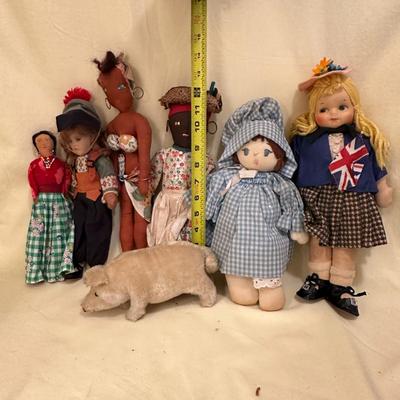 Lot of Cultural Mixed Dolls, Some Handmade