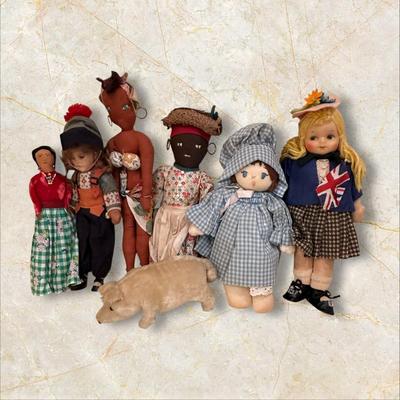 Lot of Cultural Mixed Dolls, Some Handmade