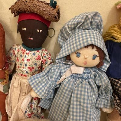 Lot of Cultural Mixed Dolls, Some Handmade
