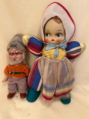 Two Vintage Dolls, "Doc" from Snow White