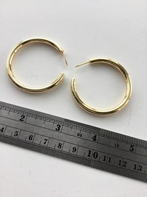 Gold tone fashion hoops