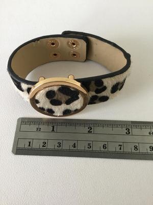 Animal print fashion snap on bracelet