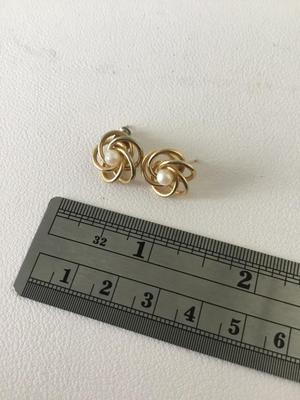 Gold tone stud earrings