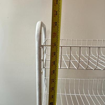 TWO Rolling Metal Rack with 4 Shelves/3 Shelves, Large and Small