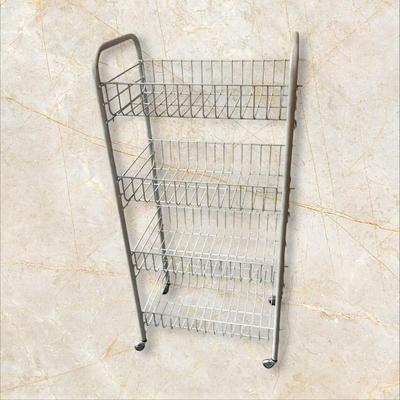 TWO Rolling Metal Rack with 4 Shelves/3 Shelves, Large and Small