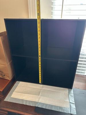 Black Four Cube Storage Shelf