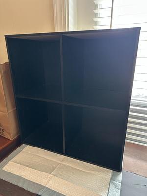 Black Four Cube Storage Shelf