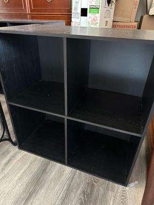 Black Four Cube Storage Shelf