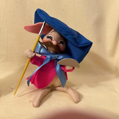 Annalee Vintage Mobilitee Dolls #2: French Artist Mouse (?) Meredith, NH USA 1993