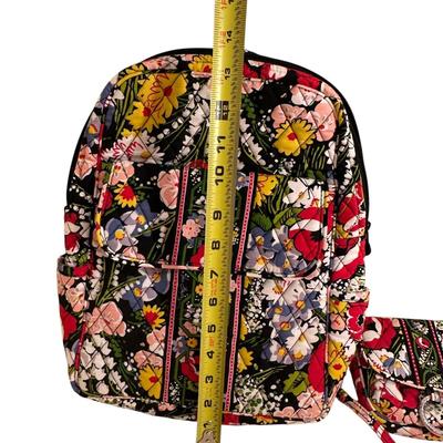 Two Matching Vera Bradley Pieces Backpack and Small Crossbody Clutch Bag