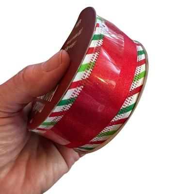 Holiday Lot - 2 Rolls of New Ribbon, 2 Stacking Boxes, and Napkins