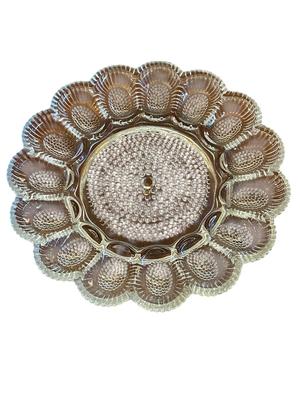 Glass Deviled Egg Dish for 15 Eggs