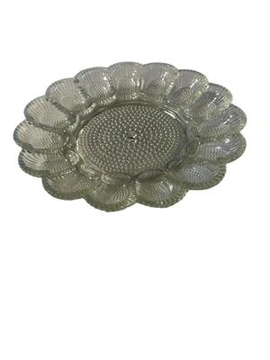 Glass Deviled Egg Dish for 15 Eggs
