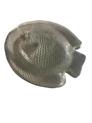 4 Glass Fish Platters/Plates 15" Long