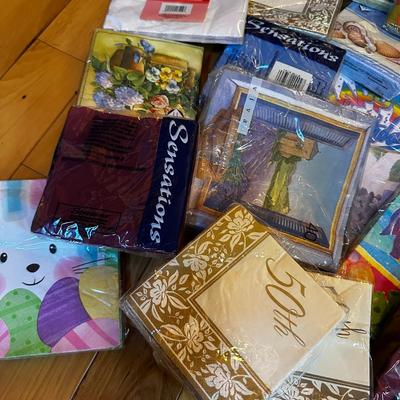 Bag of 35 Unopened Napkin Packages, Seasonal, Birthday, Etc.