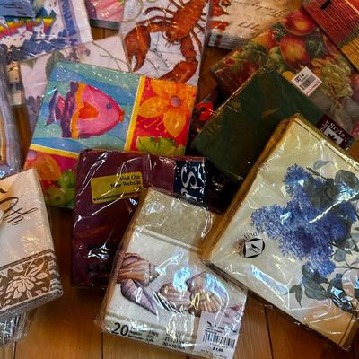Bag of 35 Unopened Napkin Packages, Seasonal, Birthday, Etc.