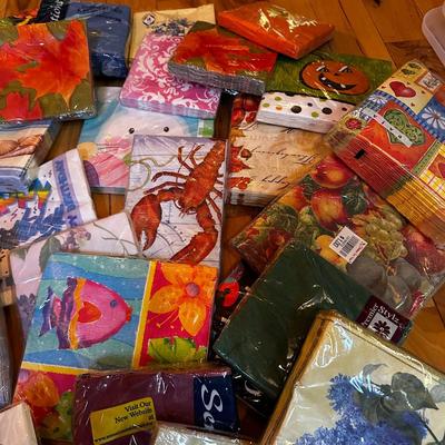Bag of 35 Unopened Napkin Packages, Seasonal, Birthday, Etc.