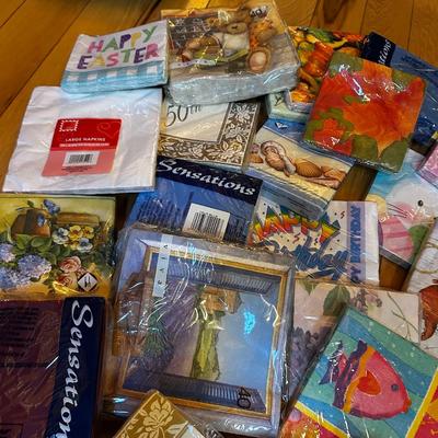 Bag of 35 Unopened Napkin Packages, Seasonal, Birthday, Etc.
