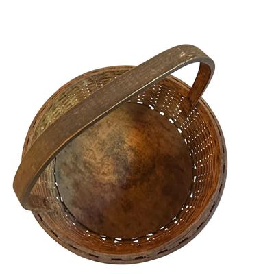 Lot of 4 Baskets, 1 is a Fish, one with Wood Bottom