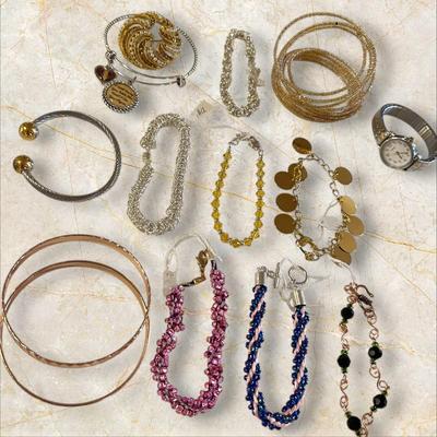 Lot of Bracelets, Many Beaded, & 2 Watches (untested)