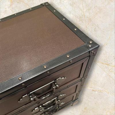 Trunk Style Three Drawer Accent Chest