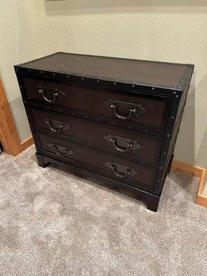 Trunk Style Three Drawer Accent Chest