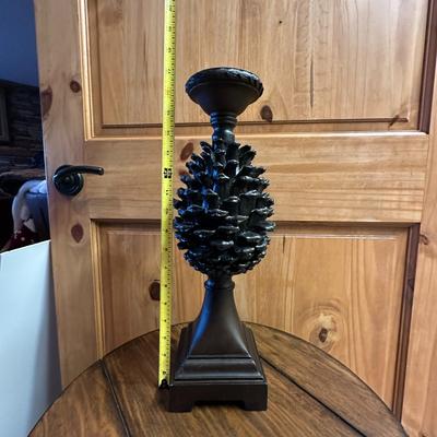 Large Pine Cone Candle Holder 17" Tall Choice #1