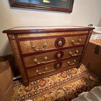 Eglomise Handcrafted 3 Drawer Dresser by Theodore Alexander (BR2)