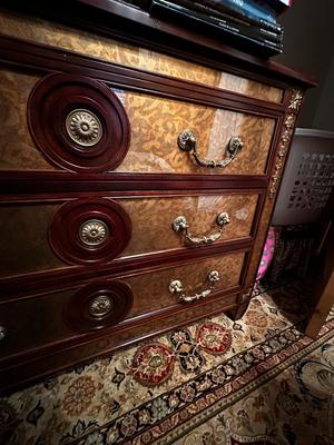 Eglomise Handcrafted 3 Drawer Dresser by Theodore Alexander (BR2)