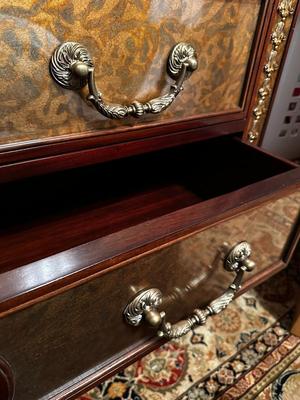 Eglomise Handcrafted 3 Drawer Dresser by Theodore Alexander (BR2)