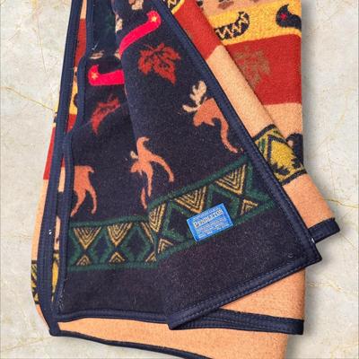 Pendleton Wool Elk/Moose Cabin Mountain Blanket #1