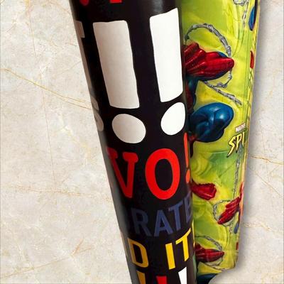 Tub Chock Full of Wrapping Paper Rolls