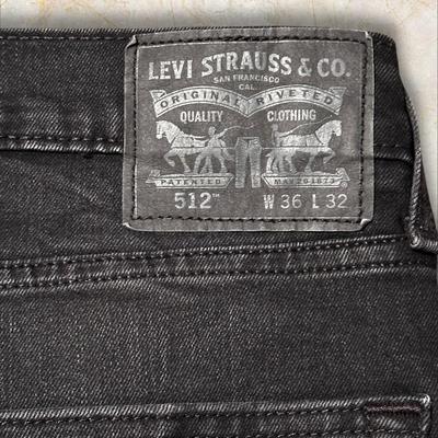 Pair of Levi's 512 Black Jeans 36x32