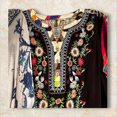 2 Womens Boho Blouses L & XL