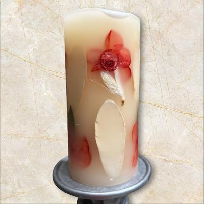 Silver Candle Holder with Candle from Pottery Barn