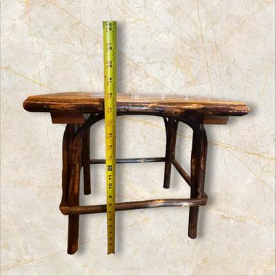 *Wood End / Side Table with Log Legs