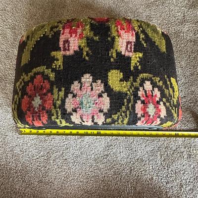 Fabric Floral Foot Stool