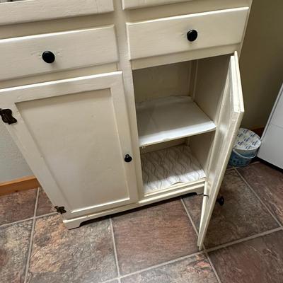 White Kitchen Cupboard Cabinet (contents not included)