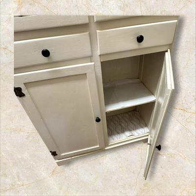 White Kitchen Cupboard Cabinet (contents not included)