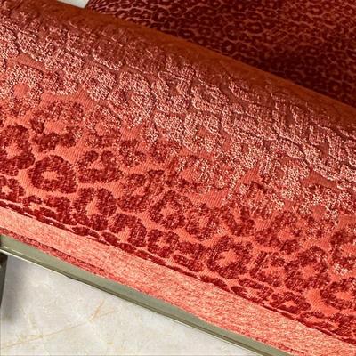 Fabric Covered Bench with Arms