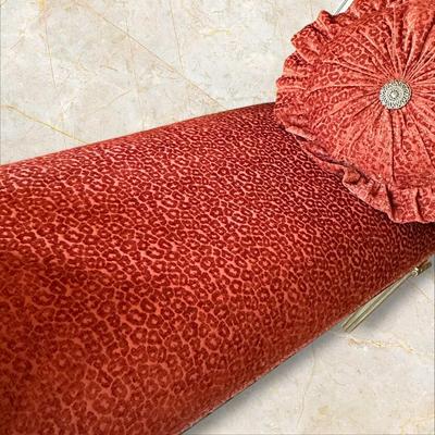 Fabric Covered Bench with Arms