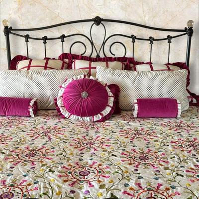 King Bed Custom Made Bedding and Pillows