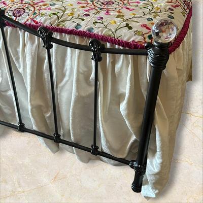 Metal Wrought Iron King Bed Frame w Headboard and Footboard